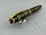 Montblanc 246 Green Celluloid Piston Filler Danish Large Ink Window Flex Nib! - Fountain Pen