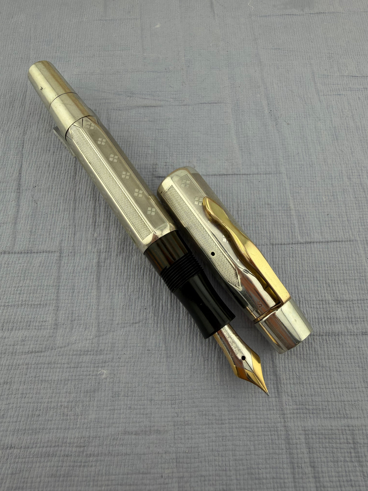 Montblanc 134 Custom Jeweler Silver Overlays - Fountain Pen