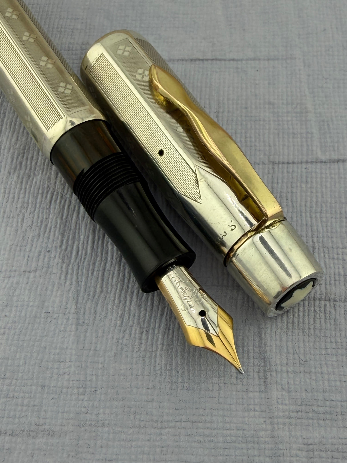 Montblanc 134 Custom Jeweler Silver Overlays - Fountain Pen