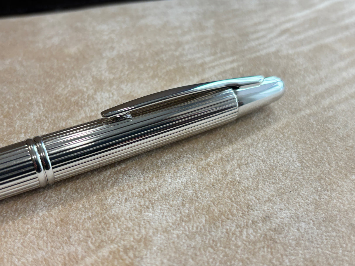 Pilot Capless Stripes Fountain Pen Metal Rhodium trim Silver