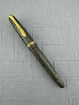 Soennecken 222 Superior Silver Grey Lizard Vintage Celluloid - Fountain Pen