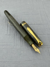 Soennecken 222 Superior Silver Grey Lizard Vintage Celluloid - Fountain Pen
