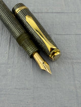 Soennecken 222 Superior Silver Grey Lizard Vintage Celluloid - Fountain Pen