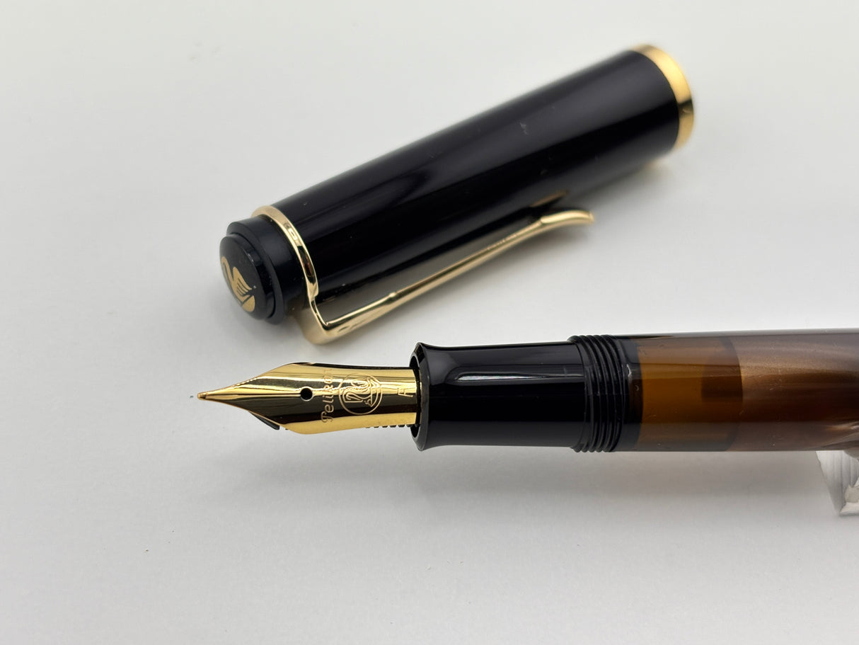 Pelikan M200 Brown Marble Pearl Fountain Pen - circa 2019