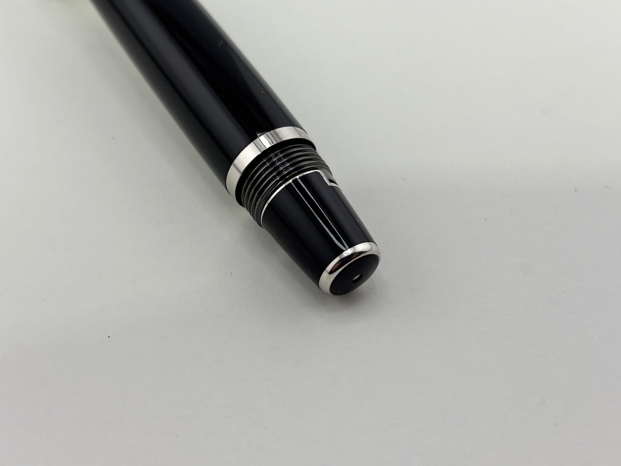 Montblanc Boheme Retractable Nib Black Rhodium Trim Blue Gem   Fountain Pen