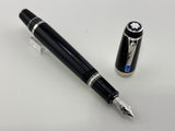 Montblanc Boheme Retractable Nib Black Rhodium Trim Blue Gem   Fountain Pen