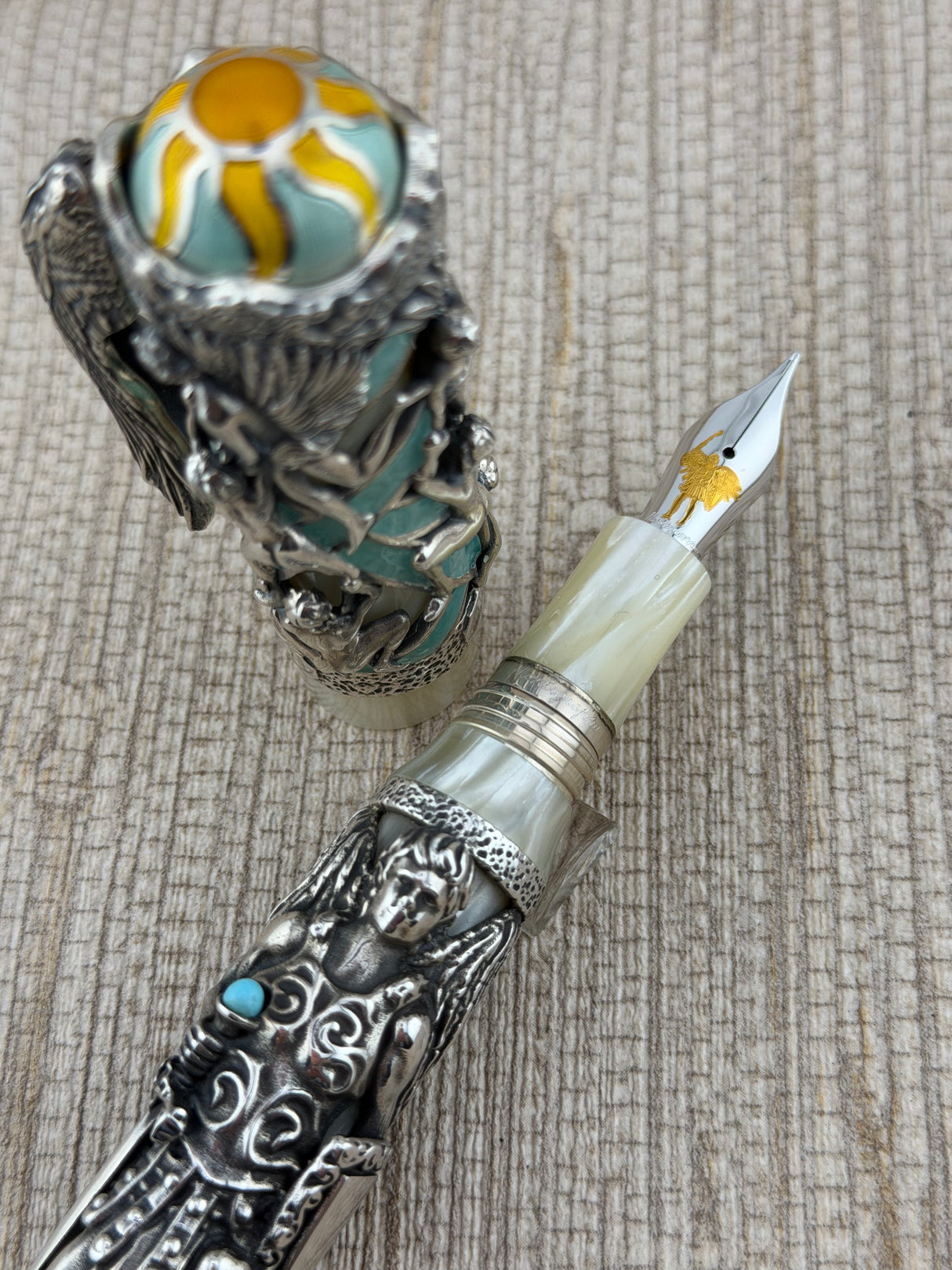 Montegrappa My Guardian Angel Limited Edition Fountain Pen - Medium 18kt Gold Nib (Circa 2014)