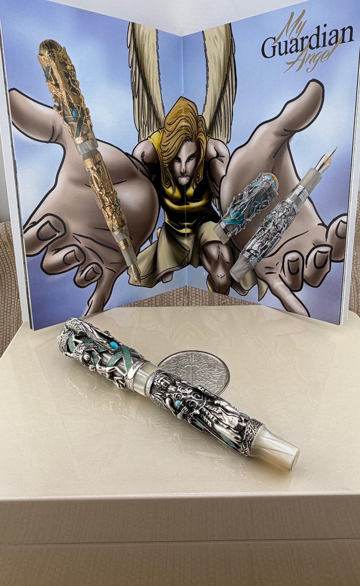Montegrappa My Guardian Angel Limited Edition Fountain Pen - Medium 18kt Gold Nib (Circa 2014)