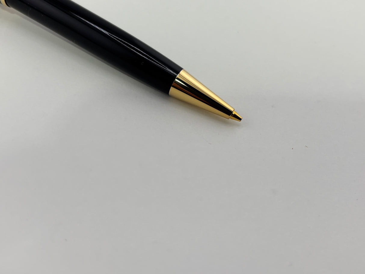 Montblanc Meisterstuck Black Classique Mechanical Pencil gold trim
