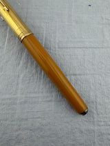 Parker 51 Vacumatic Yellowstone Mustard Gold Filled Cap - Fountain Pen