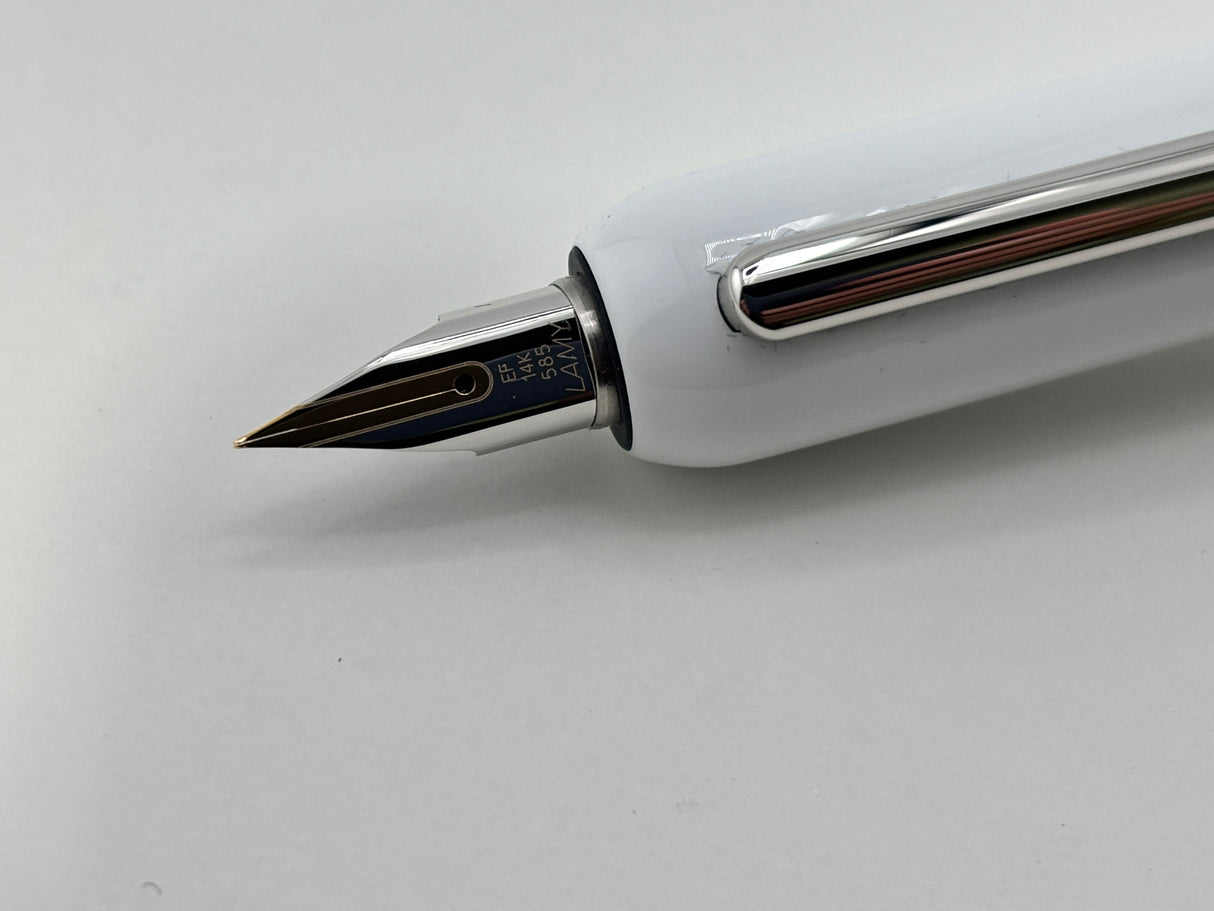 Lamy Dialog 3 White Rhodium trim - Gold nib EF - Fountain Pen