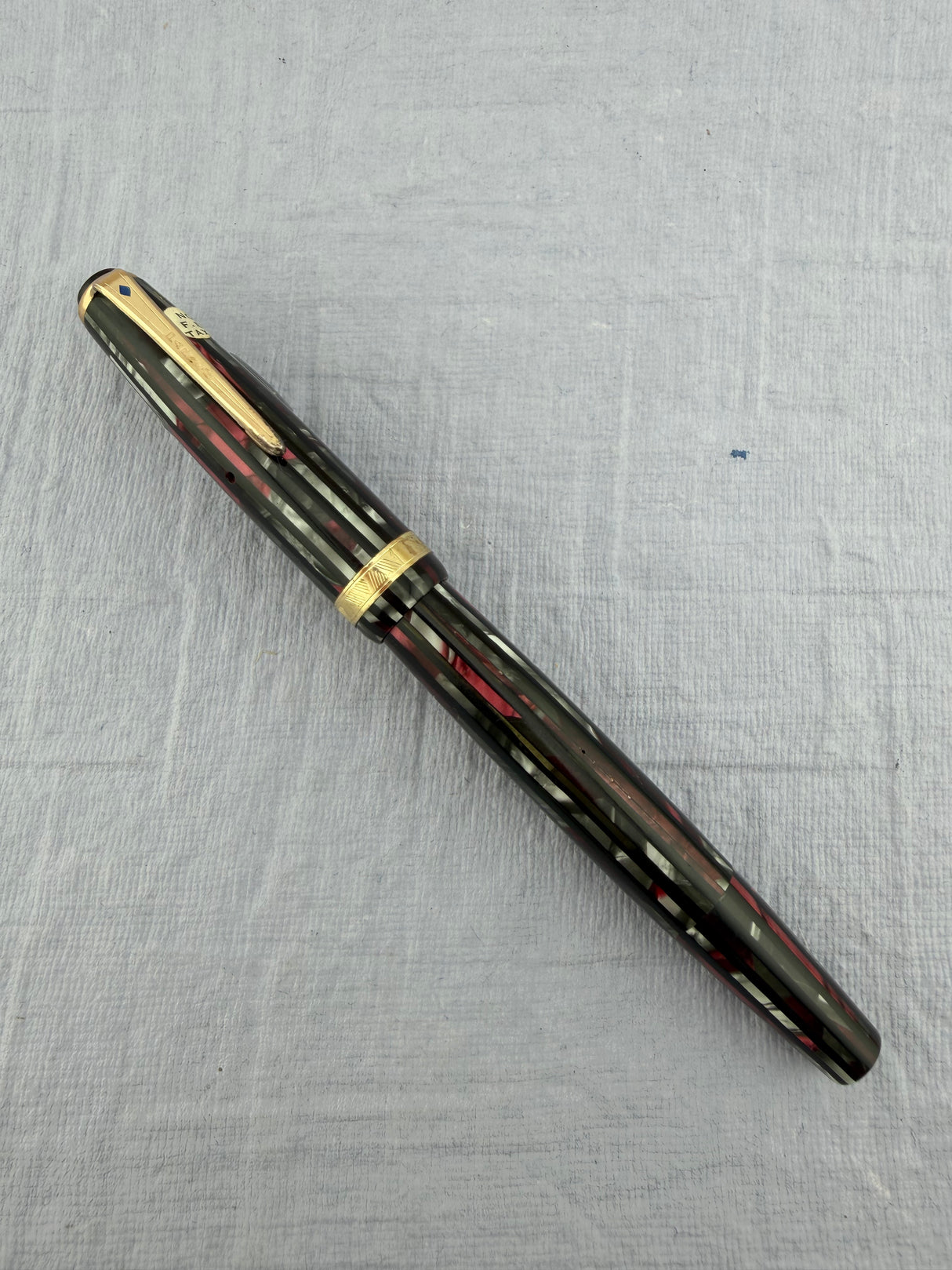 Parker Duovac Senior Vacumatic Striped Red - Fountain Pen
