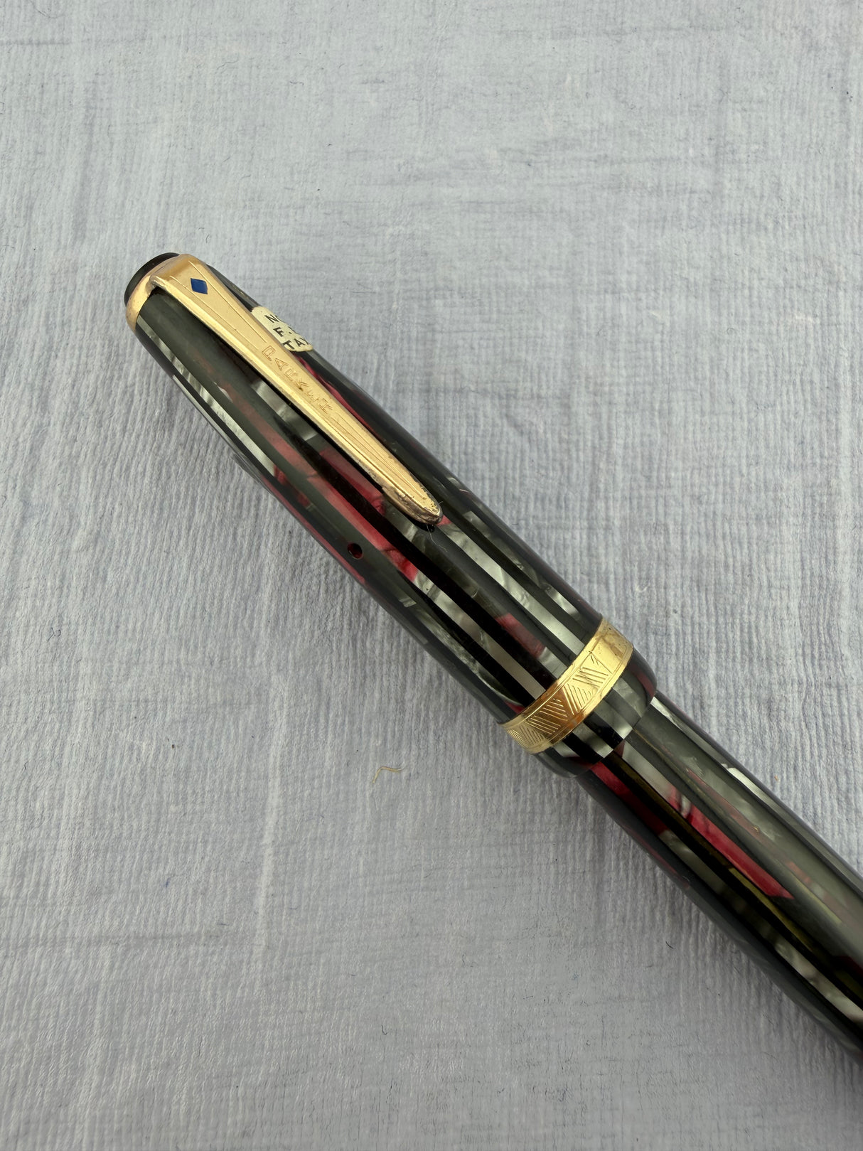 Parker Duovac Senior Vacumatic Striped Red - Fountain Pen