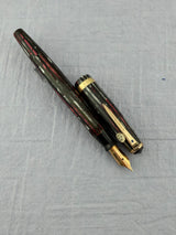Parker Duovac Senior Vacumatic Striped Red - Fountain Pen