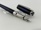 S.T Dupont Line D Atelier Navy Blue Rhodium trim - Fountain Pen