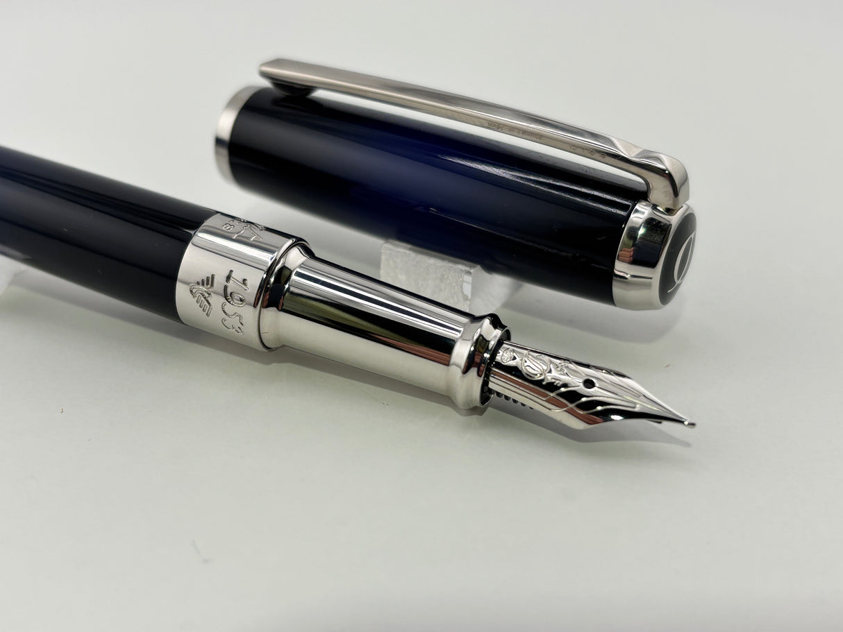 S.T Dupont Line D Atelier Navy Blue Rhodium trim - Fountain Pen