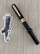 Conklin Mark Twain Crescent Black With Rose Gold Trim - Fountain Pen