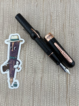 Conklin Mark Twain Crescent Black With Rose Gold Trim - Fountain Pen