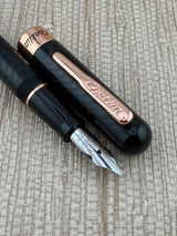 Conklin Mark Twain Crescent Black With Rose Gold Trim - Fountain Pen