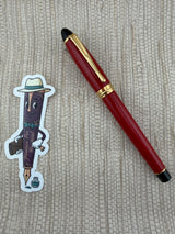 Aurora Ipsilon Resin Red With Gold Trim Pen - Fountain Pen