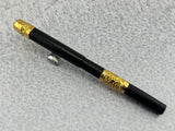 Parker 42 1/2 eyedropper chased with gold filled mountings black hard rubber Early 1900's  - Fountain Pen