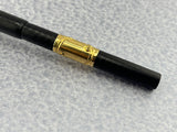 Parker 42 1/2 eyedropper chased with gold filled mountings black hard rubber Early 1900's  - Fountain Pen
