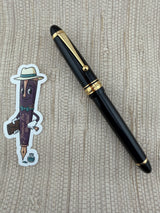 Pilot Custom 743 Black Gold Trim Gold Nib 14k Stub - Fountain Pen