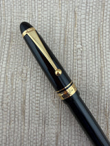 Pilot Custom 743 Black Gold Trim Gold Nib 14k Stub - Fountain Pen