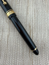 Pilot Custom 743 Black Gold Trim Gold Nib 14k Stub - Fountain Pen