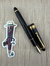 Pilot Custom 743 Black Gold Trim Gold Nib 14k Stub - Fountain Pen