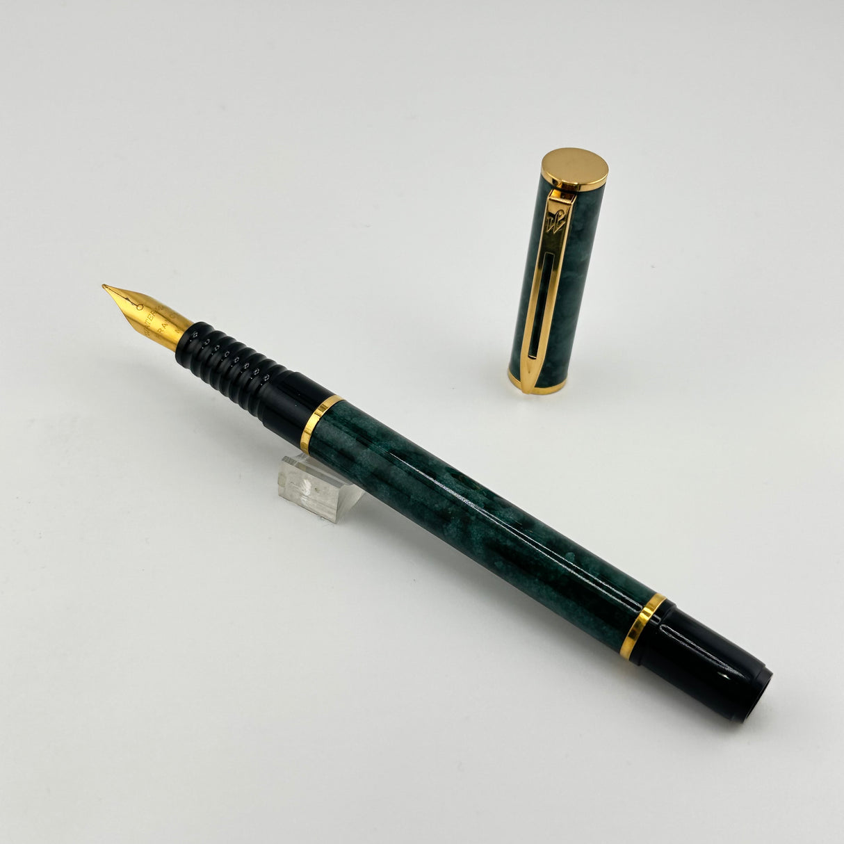 Waterman Laureat Green / Blue Marble  - Fountain Pen