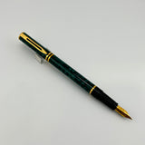 Waterman Laureat Green / Blue Marble  - Fountain Pen