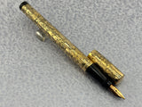 Waterman # 0512 1/2 Safety Fountain Pen Gold filled Floral Pattern  - Retractable Nib