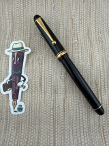 Pilot Custom 74 Black Gold Trim Gold Nib Music Soft Nib RARE! - Fountain Pen