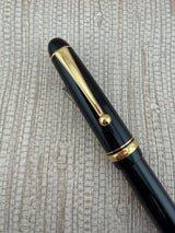 Pilot Custom 74 Black Gold Trim Gold Nib Music Soft Nib RARE! - Fountain Pen