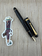 Pilot Custom 74 Black Gold Trim Gold Nib Music Soft Nib RARE! - Fountain Pen