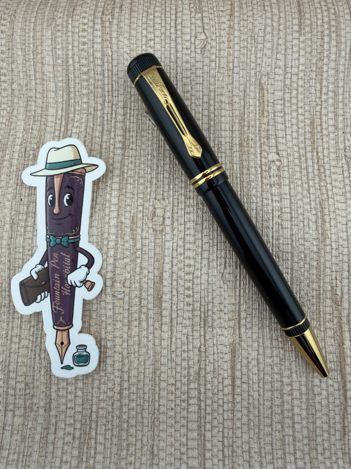 Kaweco Dia Black Gold Trim -  Ballpoint pen