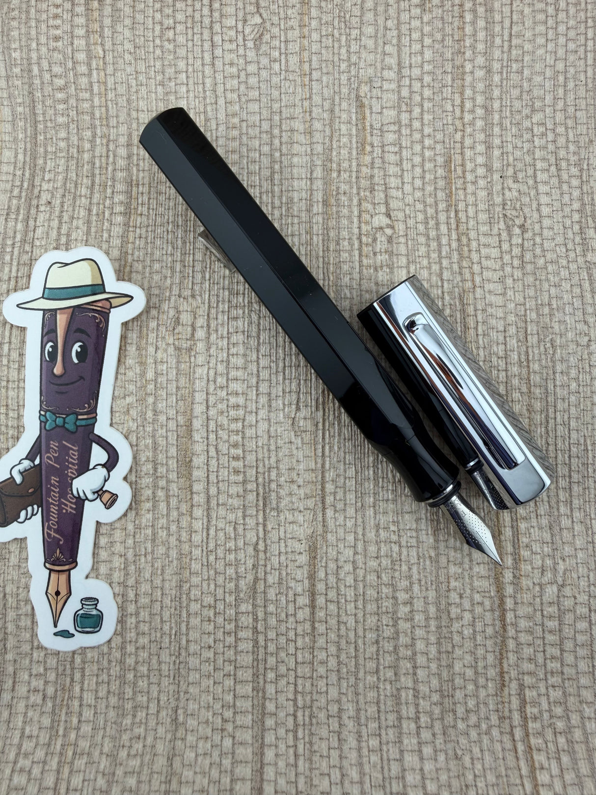 Faber Castell Special Edition Ondoro Black Chrome Cap - Fountain Pen