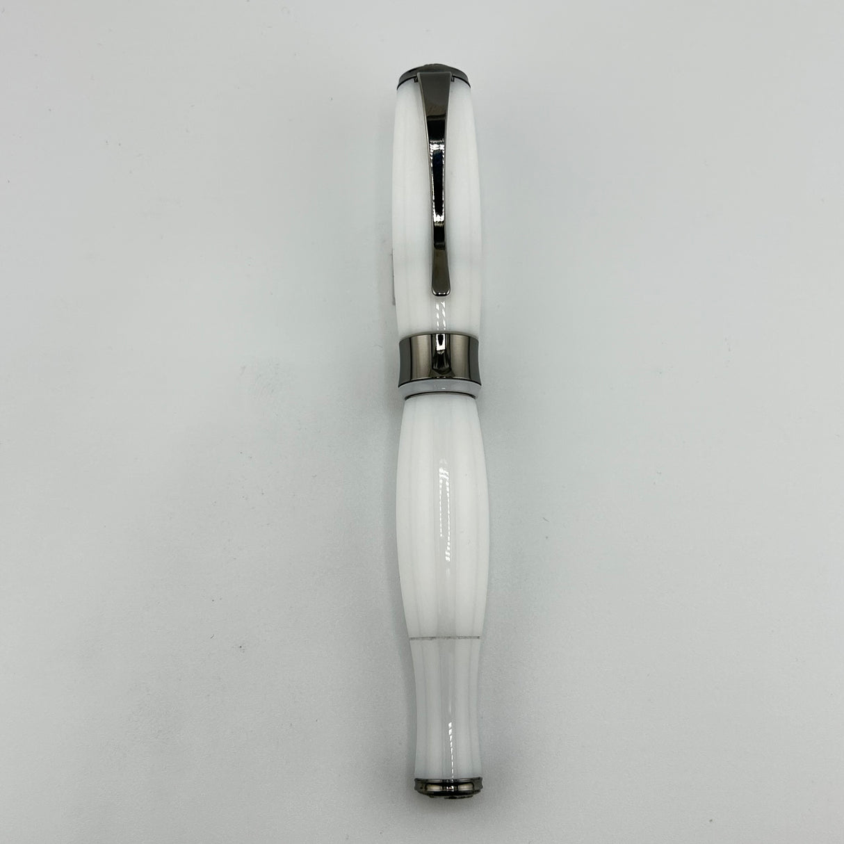 Levenger White with Black trim - interesting design -  Fountain Pen