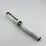 Levenger White with Black trim - interesting design -  Fountain Pen