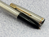 Parker # 51 Aerometric Flighter Stainless Steel circa 1950   - Fountain Pen