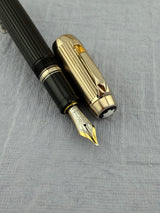 Montblanc  Boheme Doue Solitaire Ligne Citrin Pinstripe Fountain Pen - Broad 18kt Gold Nib