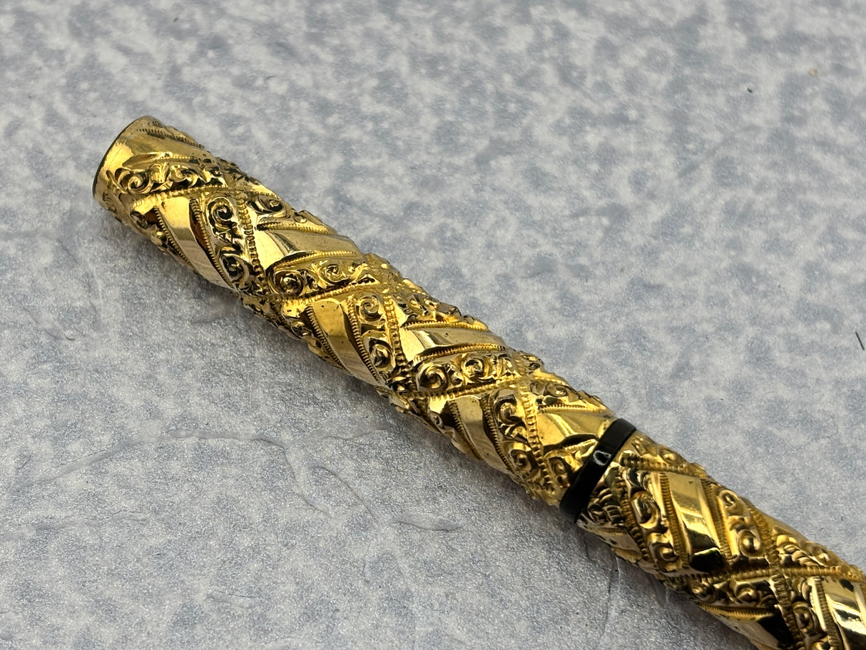 Waterman # 502 Goldpheresque Eyedropper Gold Filled Circa 1902 - Fountain Pen