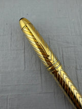 Montblanc Meisterstuck 149 Solid Golld 18kt Two-Tone Chevron Pattern Fountain Pen - The Masterpiece Montblanc 149!