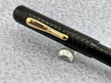 Conklin Toledo #30  Black chased Hard Rubber Crescent-Fill Fountain Pen