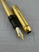 Montblanc Meisterstuck 149 Solid Golld 18kt Two-Tone Chevron Pattern Fountain Pen - The Masterpiece Montblanc 149!