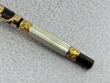 Parker # 15 Gold filled filigree with Fluted mother-of-pearl slabs eyedropper-fill Fountain Pen ca 1910-15