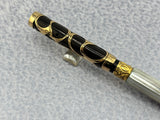 Parker # 15 Gold filled filigree with Fluted mother-of-pearl slabs eyedropper-fill Fountain Pen ca 1910-15