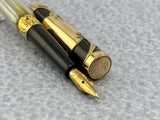 Parker # 15 Gold filled filigree with Fluted mother-of-pearl slabs eyedropper-fill Fountain Pen ca 1910-15