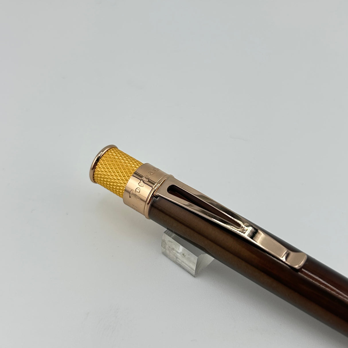 Retro 51 Tornado Brown Gold trim  -  Rollerball